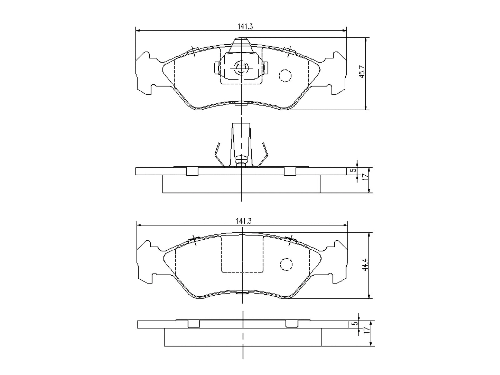 Kit de plaquettes de frein, frein à disque A.Z. Meisterteile AZMT-44-022-1019