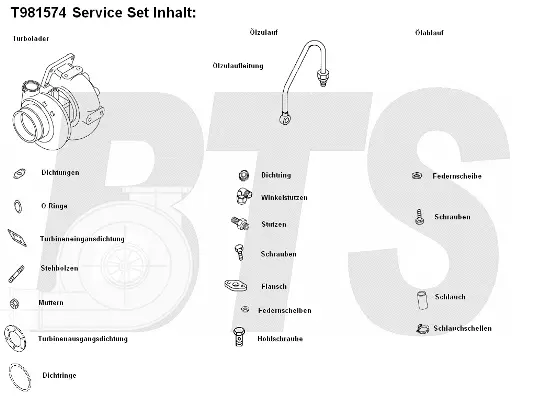 Turbocompresseur, suralimentation BTS Turbo T981574