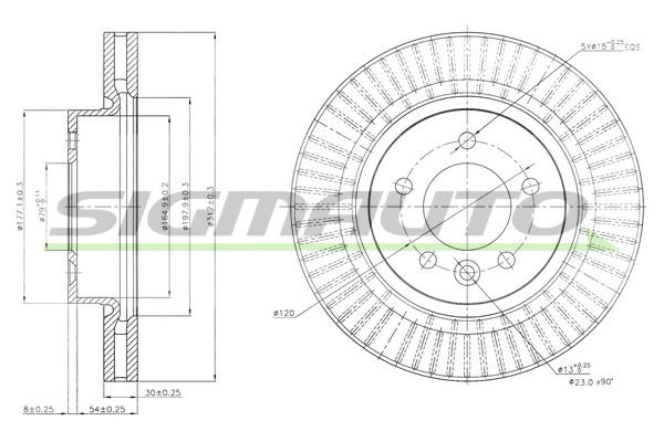 Disque de frein SIGMAUTO DBB430V