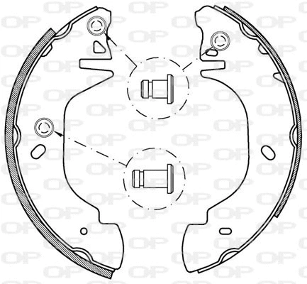 Jeu de mâchoires de frein OPEN PARTS BSA2134.00