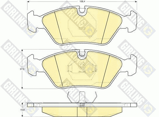 Kit de plaquettes de frein, frein à disque GIRLING 6102982