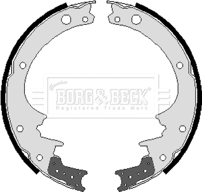 Jeu de mâchoires de frein BORG & BECK BBS6039