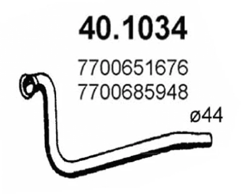 Tuyau d'échappement ASSO 40.1034