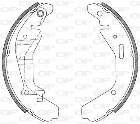 Jeu de mâchoires de frein OPEN PARTS BSA2112.00
