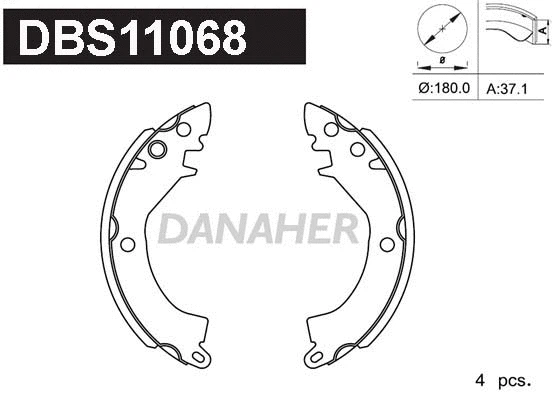 Jeu de mâchoires de frein DANAHER DBS11068