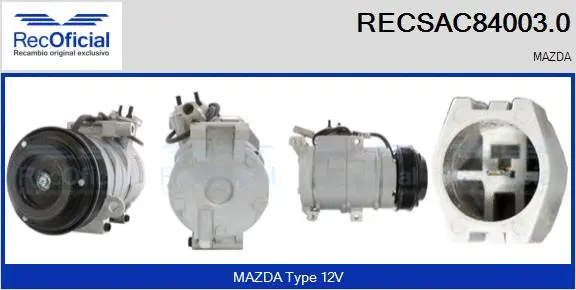 Compresseur, climatisation RECOFICIAL RECSAC84003.0