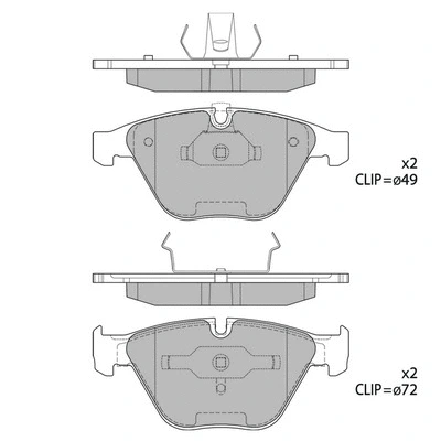 Kit de plaquettes de frein, frein à disque HAGEN GP2163