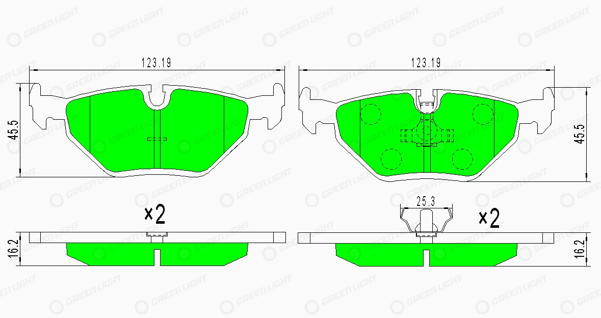 Kit de plaquettes de frein, frein à disque Automotive Adriado GLBP0379
