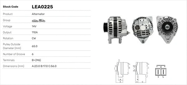 Alternateur LUSA LEA0225