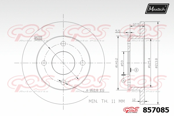Disque de frein MAXTECH 857085