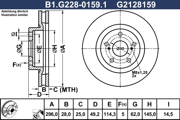 Disque de frein GALFER B1.G228-0159.1