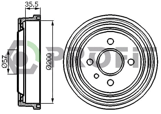 Tambour de frein PROFIT 5020-0069