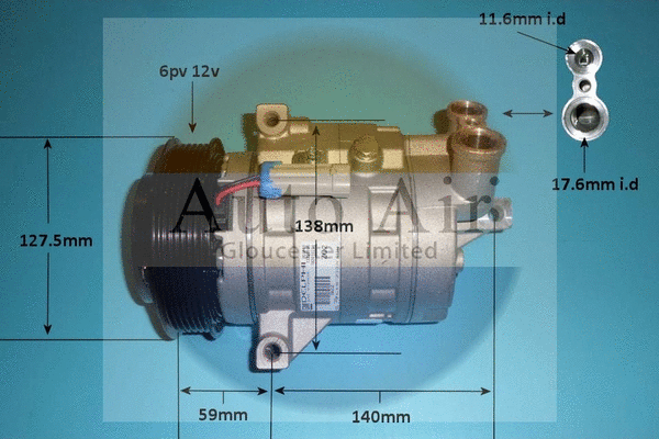 Compresseur, climatisation AUTO AIR GLOUCESTER 14-0271