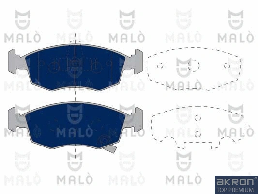 Kit de plaquettes de frein, frein à disque AKRON-MALÒ 1050399