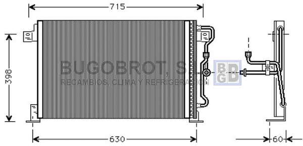 Condenseur, climatisation BUGOBROT 62-JE5019