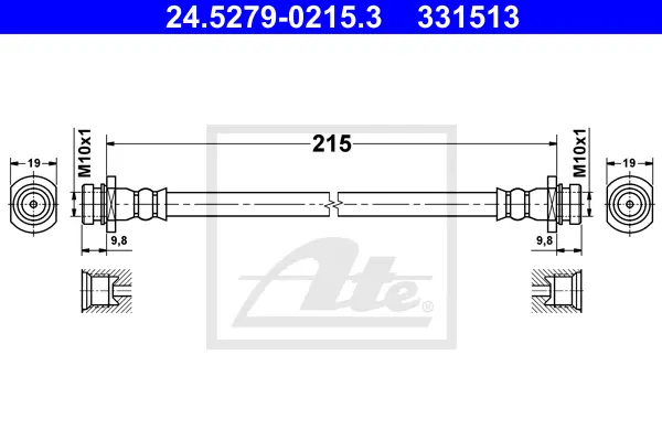Flexible de frein ATE-APAC 24.5279-0215.3