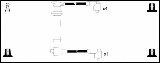 Kit de câbles d'allumage LEMARK HOES928