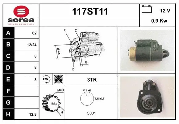 Démarreur STARTCAR 117ST11