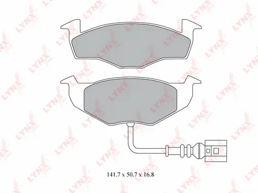 Kit de plaquettes de frein, frein à disque LYNXAUTO BD-8017