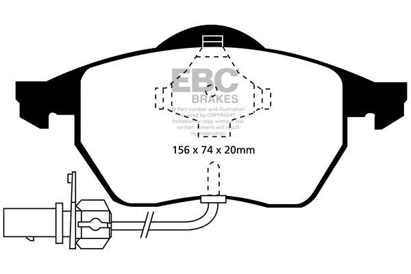 Kit de plaquettes de frein, frein à disque EBC Brakes DP21114