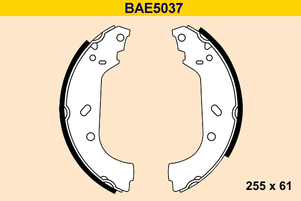 Jeu de mâchoires de frein BARUM BAE5037