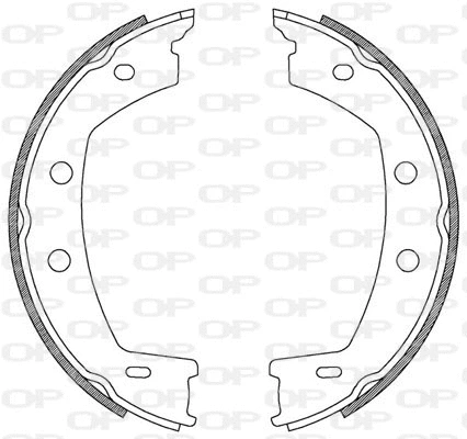 Jeu de mâchoires de frein OPEN PARTS BSA2226.00