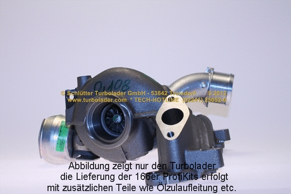 Turbocompresseur, suralimentation SCHLÜTTER TURBOLADER 166-00286MAX