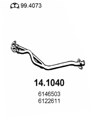 Tuyau d'échappement ASSO 14.1040