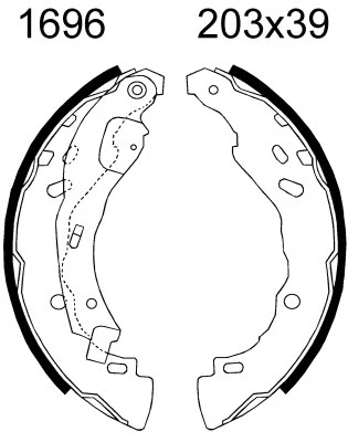Jeu de mâchoires de frein BSF 01696
