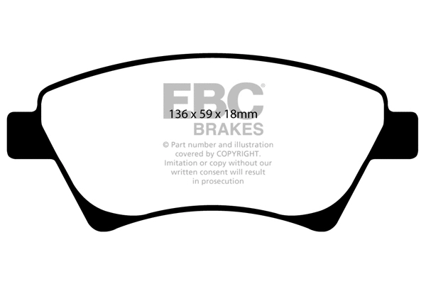 Kit de plaquettes de frein, frein à disque EBC Brakes DP21468