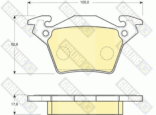 Kit de plaquettes de frein, frein à disque GIRLING 6114084