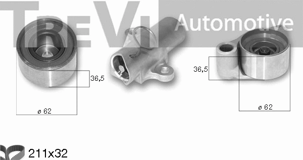 Kit de courroie crantée TREVI AUTOMOTIVE KD1342