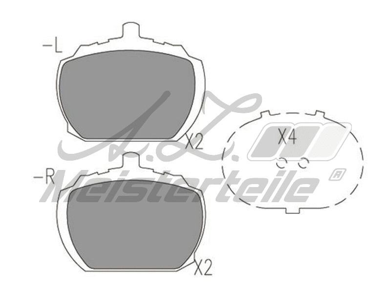Kit de plaquettes de frein, frein à disque A.Z. Meisterteile AZMT-44-022-2299