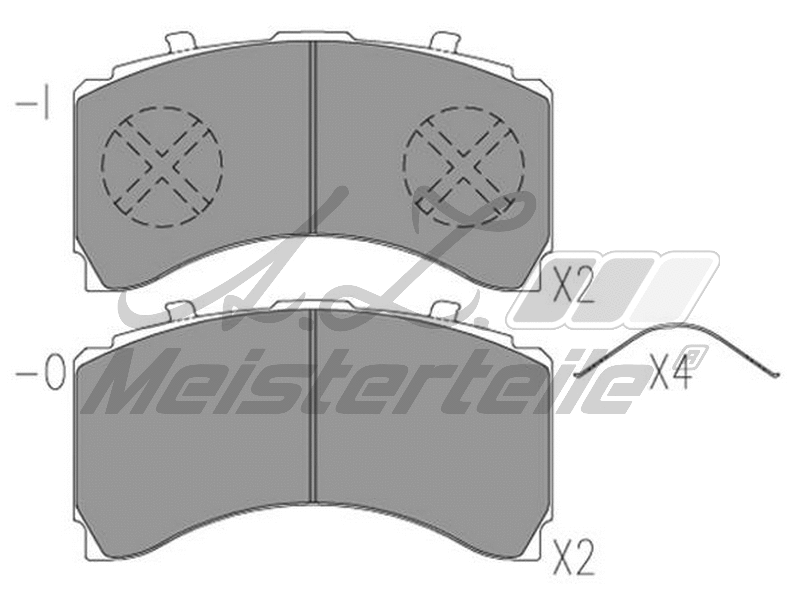 Kit de plaquettes de frein, frein à disque A.Z. Meisterteile AZMT-44-022-2040