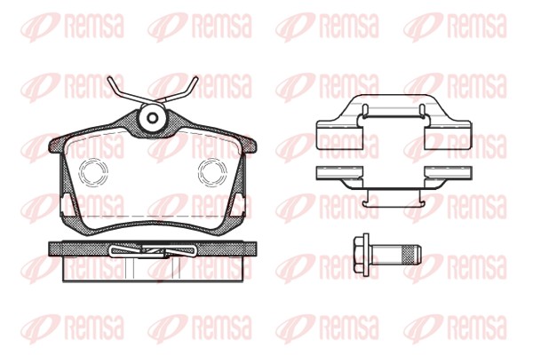 Kit de plaquettes de frein, frein à disque REMSA 0263.50