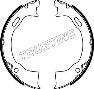 Jeu de mâchoires de frein, frein de stationnement TRUSTING 040.159