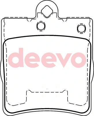 Kit de plaquettes de frein, frein à disque DEEVO BP53780