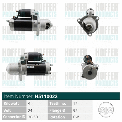 Démarreur HOFFER H5110022