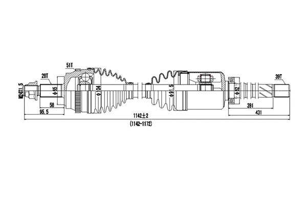 Arbre de transmission DYNAMATRIX DDS299151