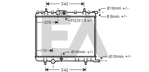 Radiateur, refroidissement du moteur EACLIMA 31R55052
