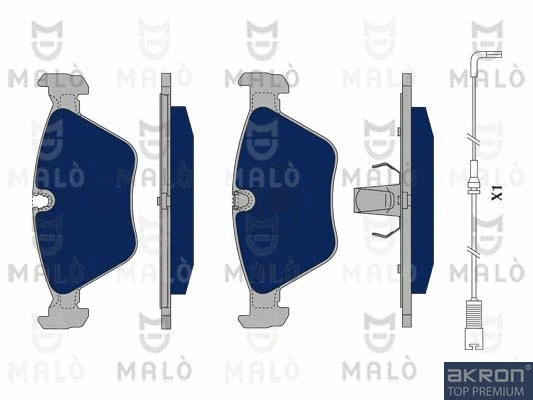 Kit de plaquettes de frein, frein à disque AKRON-MALÒ 1050291