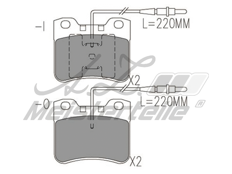 Kit de plaquettes de frein, frein à disque A.Z. Meisterteile AZMT-44-022-1551