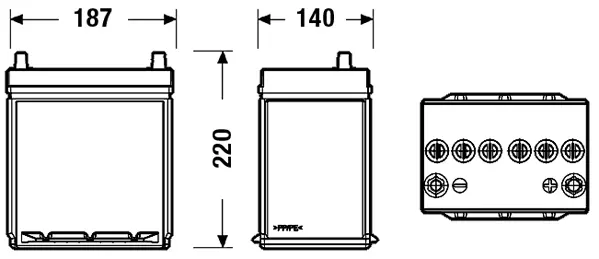Batterie de démarrage DETA DB356A