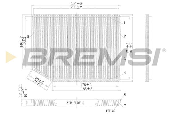 Filtre, air de l'habitacle BREMSI FC1542C