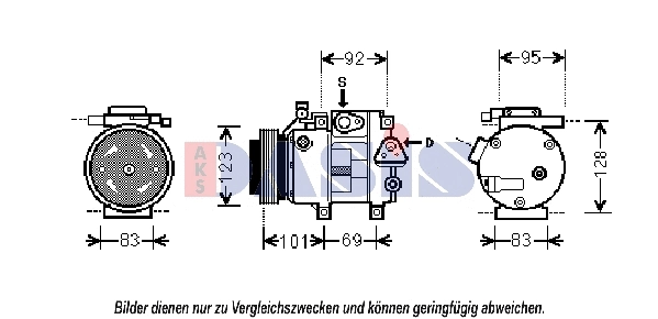 Compresseur, climatisation AKS DASIS 851839N