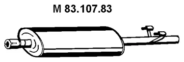 Silencieux central EBERSPÄCHER 83.107.83
