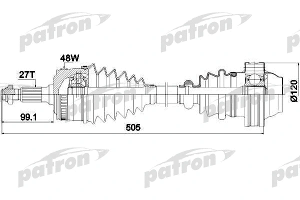 Arbre de transmission PATRON PDS0185