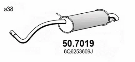 Silencieux arrière ASSO 50.7019
