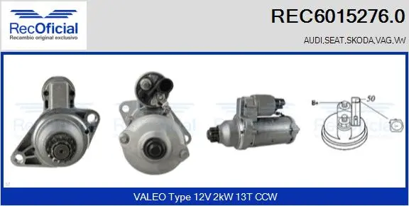 Démarreur RECOFICIAL REC6015276.0