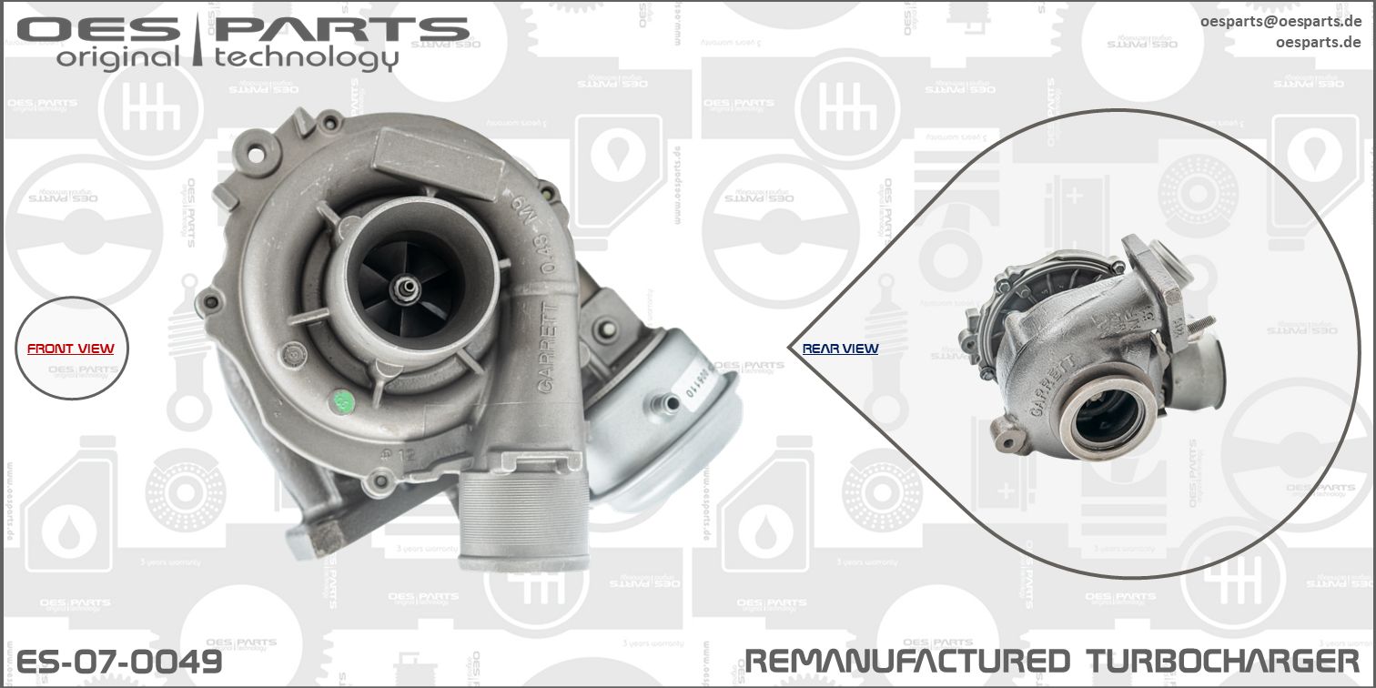 Turbocompresseur, suralimentation OES PARTS ES-07-0049